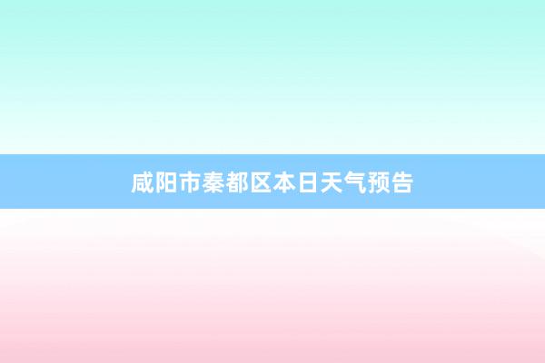 咸阳市秦都区本日天气预告